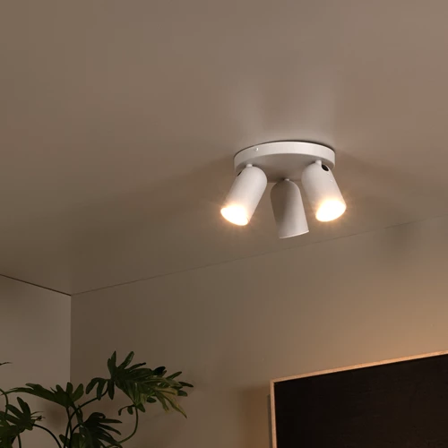 Lucide PUNCH - Foco de techo - Ø 21 cm - 3xGU10 - Blanco - ambiente 1